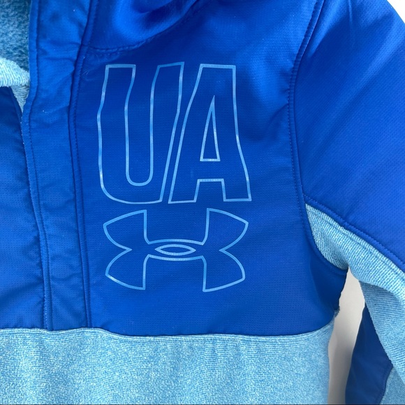 Under Armour Cold Gear Quarter Snap Pullover Blue Size Youth Medium - Picture 12 of 13